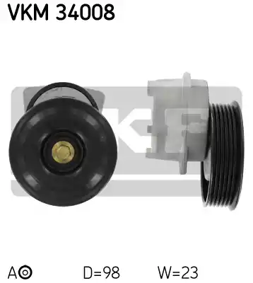 Натяжной ролик поликлинового ремня SKF VKM34008