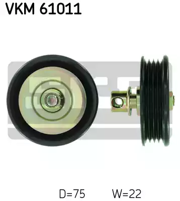 Промежуточный ролик поликлинового ремня SKF VKM61011