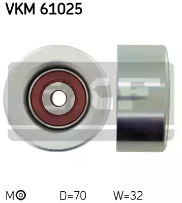Ролик поликлинового ремня SKF VKM61025