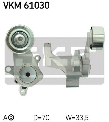 Натяжной ролик поликлинового ремня SKF VKM61030