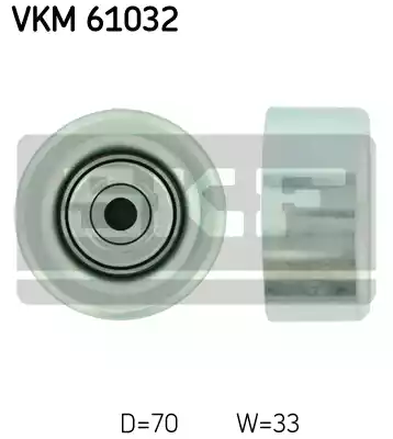Ролик поликлинового ремня SKF VKM61032
