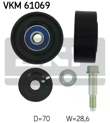 Ролик поликлинового ремня SKF VKM61069