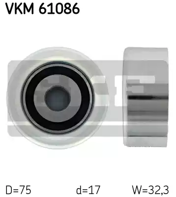 Ролик поликлинового ремня SKF VKM61086