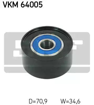 Ролик поликлинового ремня SKF VKM64005