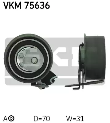 Натяжной ролик ременьа грм SKF VKM75636