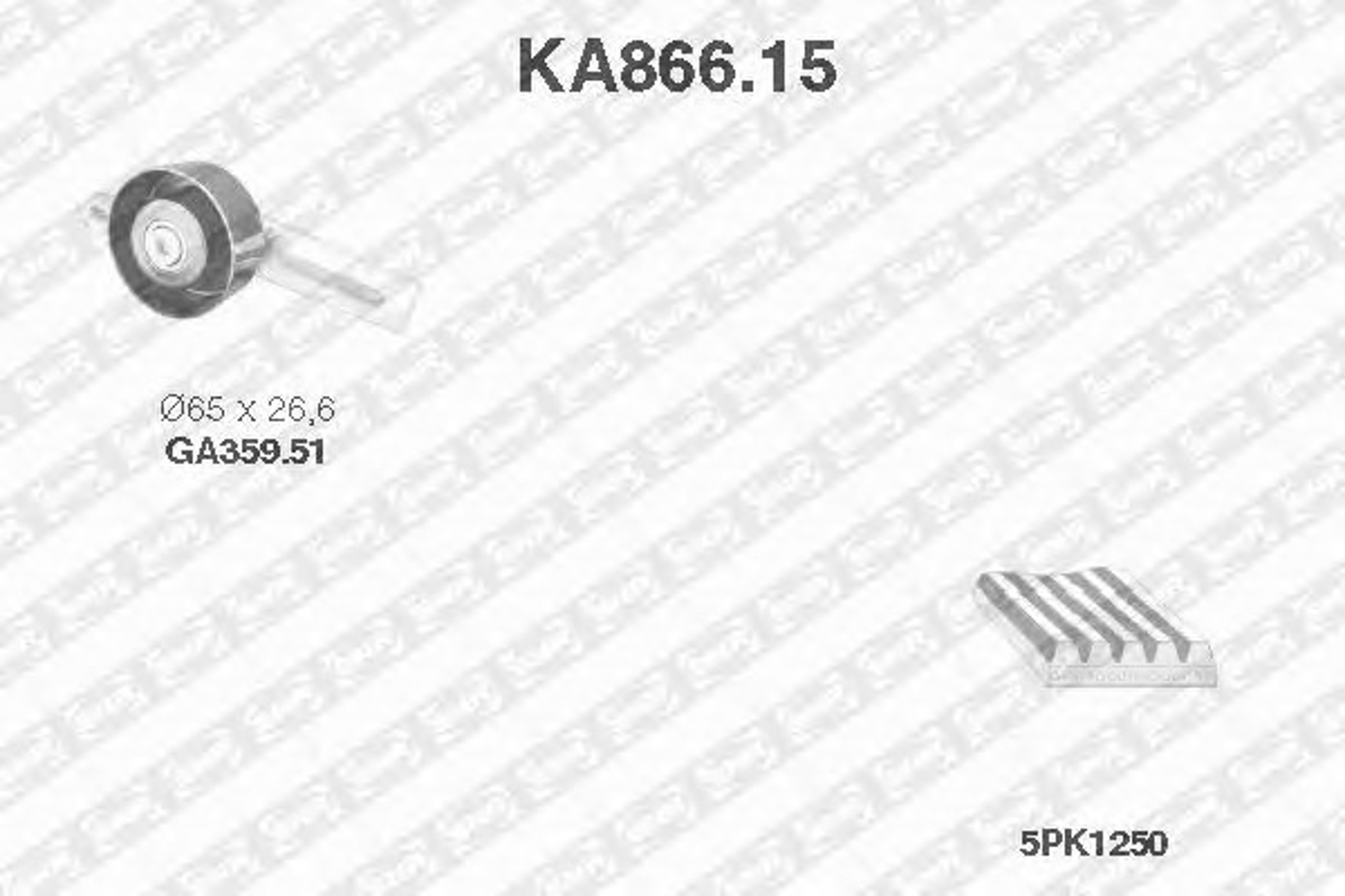 Комплект поликлинового ремня SNR KA866.15
