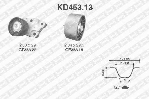 Комплект грм SNR KD45313