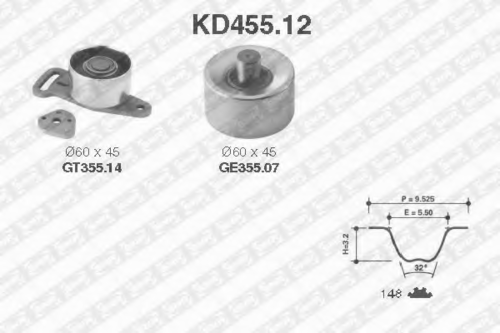 Рем.к-кт грм SNR KD455.12