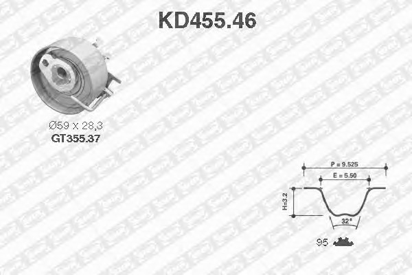 Комплект грм SNR KD45546