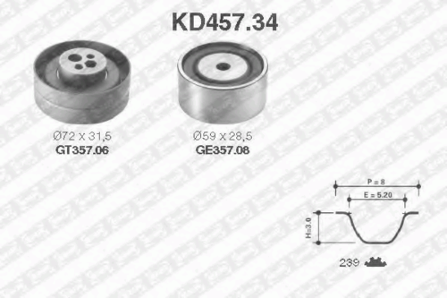 Комплект грм SNR KD45734
