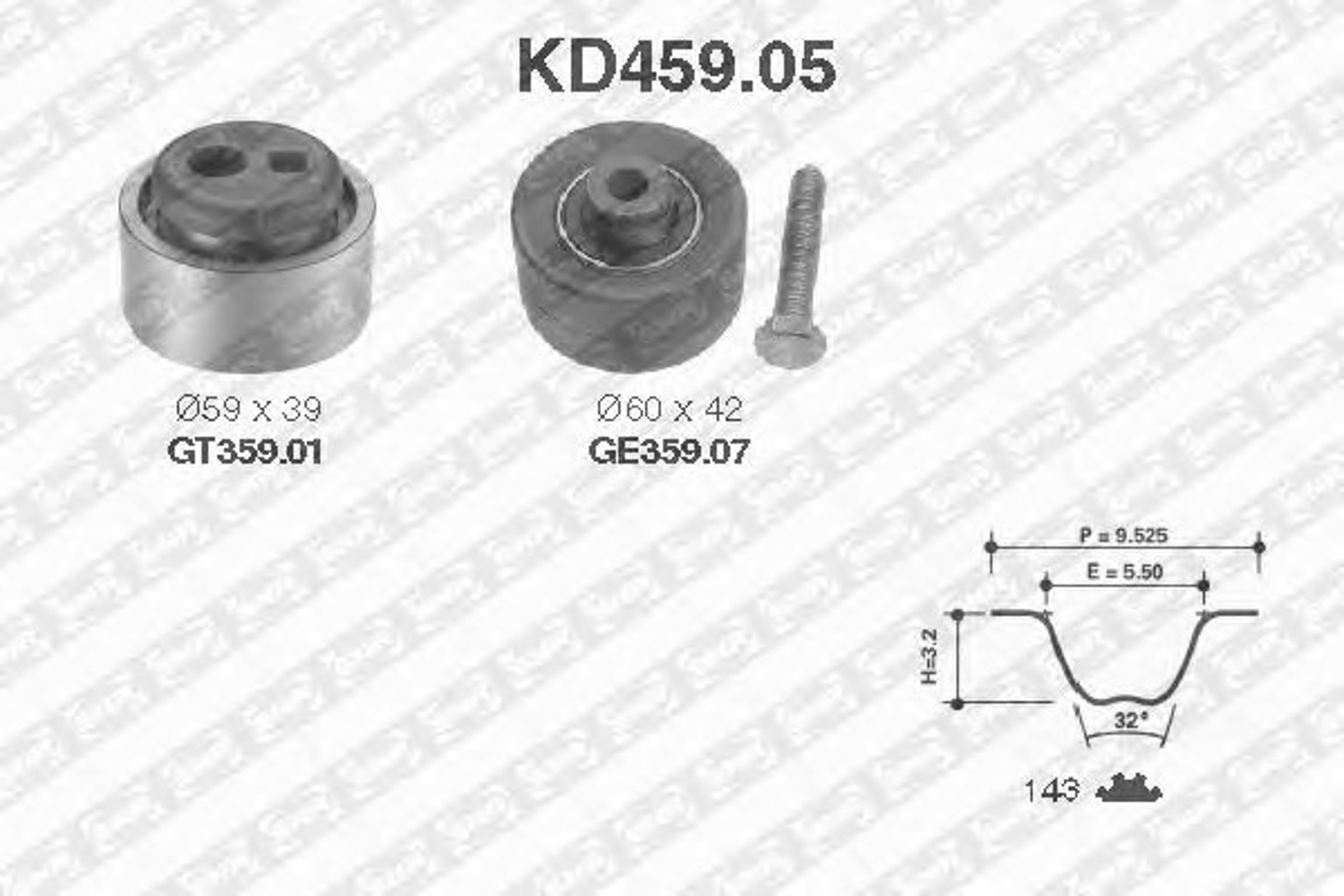 Комплект грм SNR KD459.05