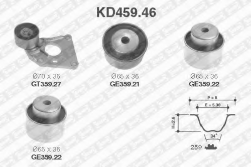 Комплект грм SNR KD45946
