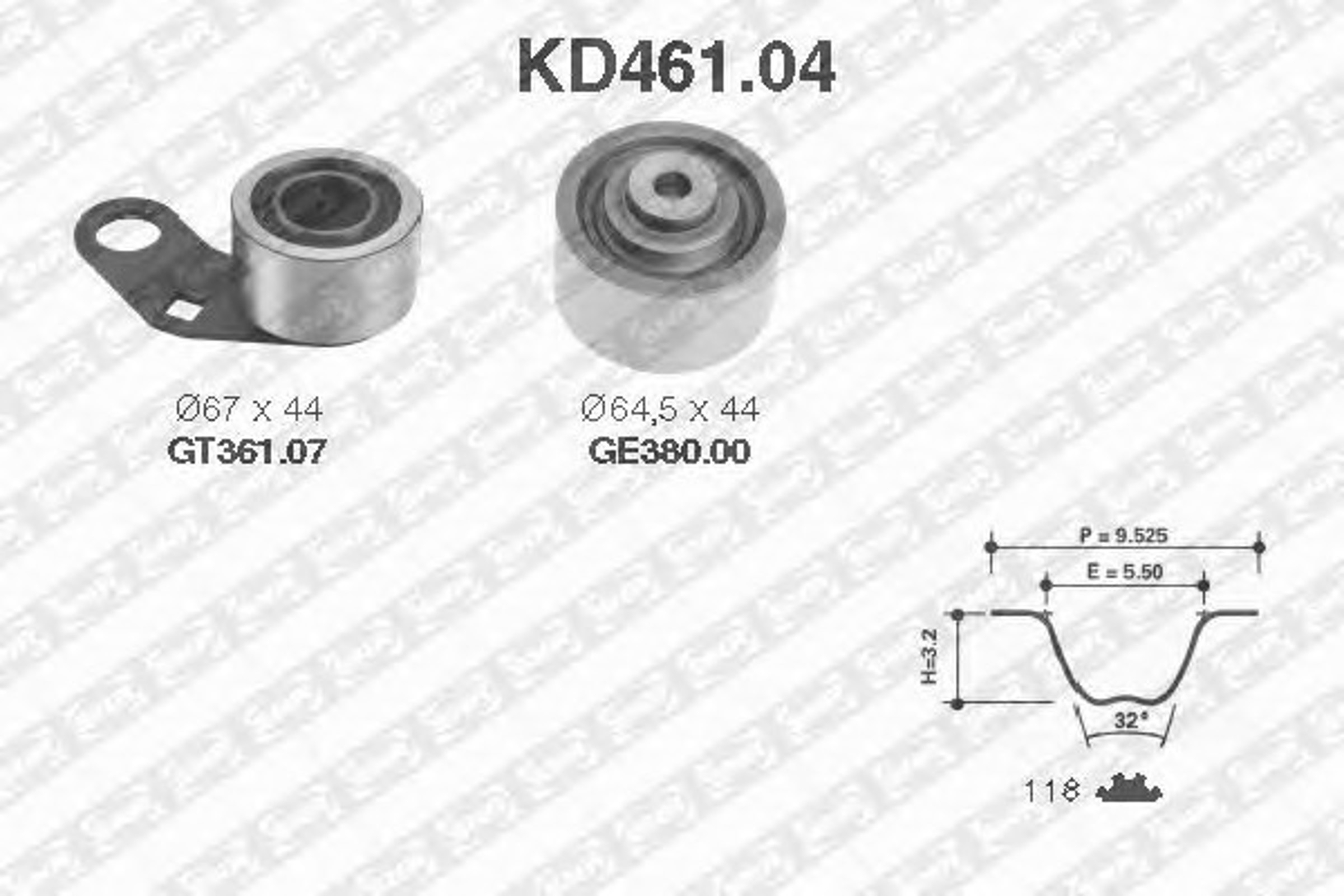 Комплект грм SNR KD461.04