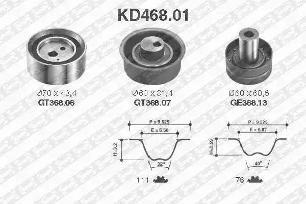 Ремкомплект привода грм SNR KD46801