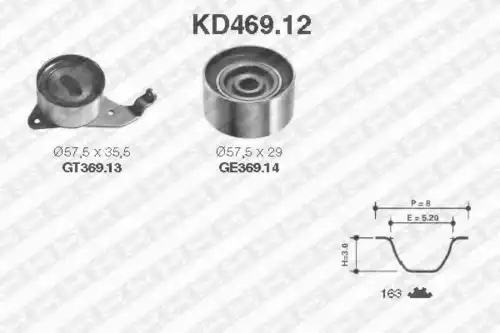 Комплект ремня грм SNR KD46912