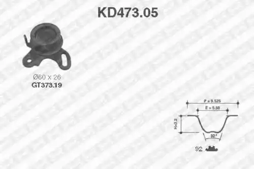 Комплект грм SNR KD47305