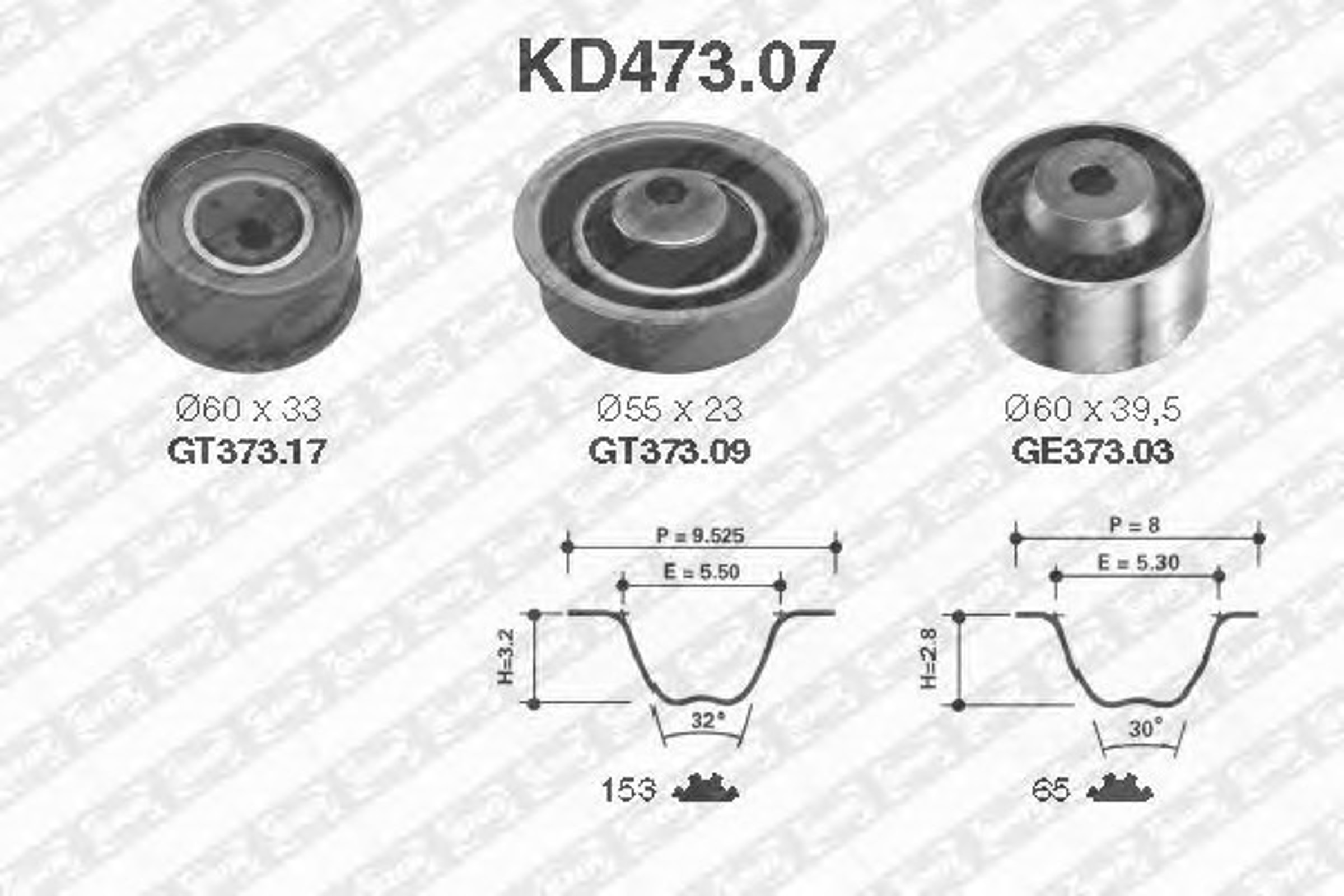 Комплект грм SNR KD473.07
