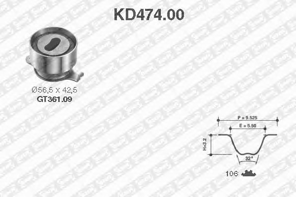 Комплект грм SNR KD47400