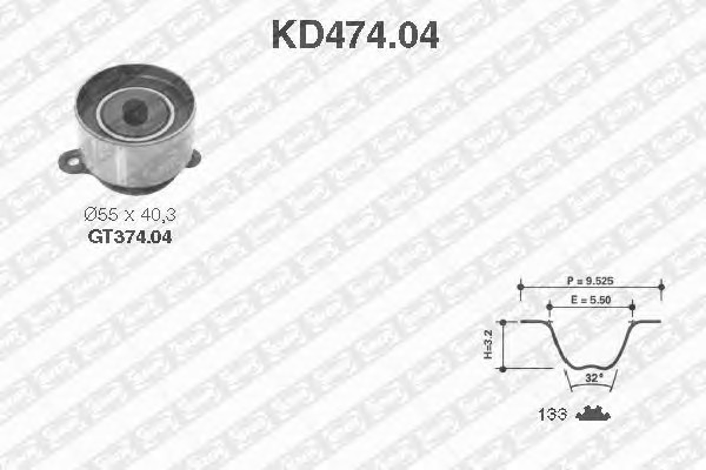 Комплект грм SNR KD474.04
