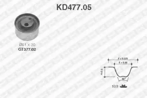 Комплект грм SNR KD47705