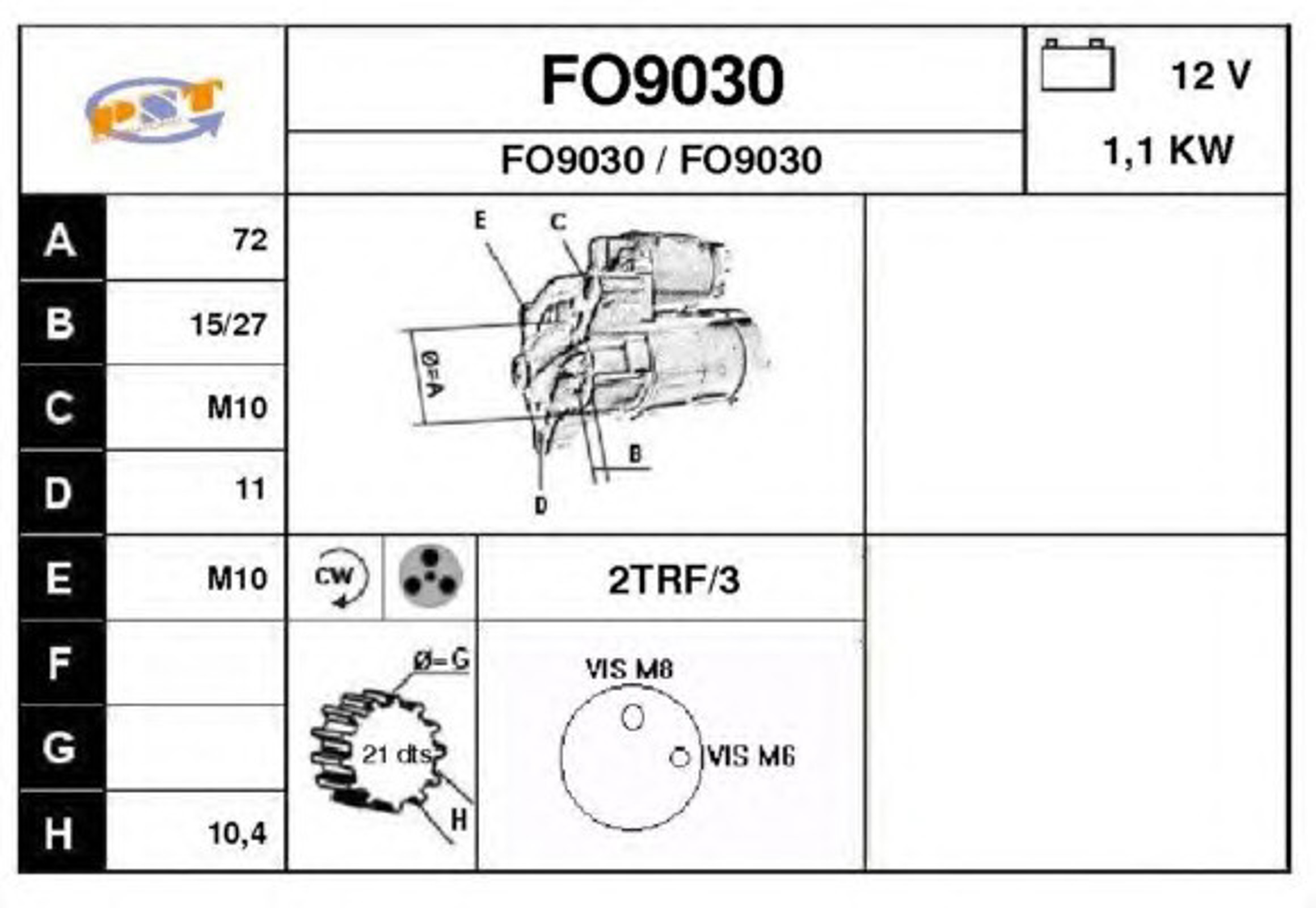 Стартер SNRA FO9030