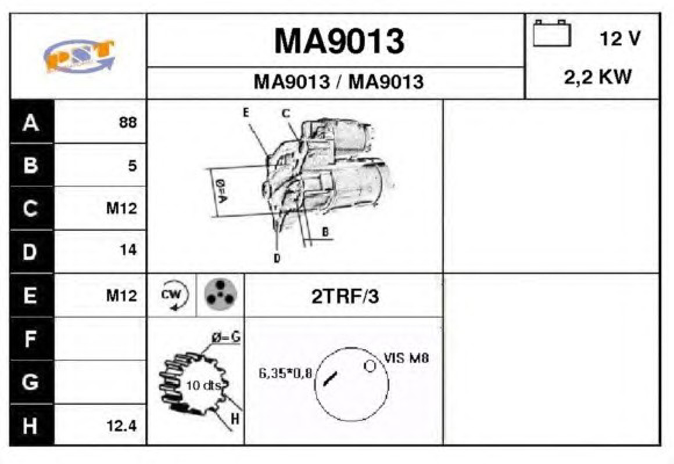 Стартер SNRA MA9013