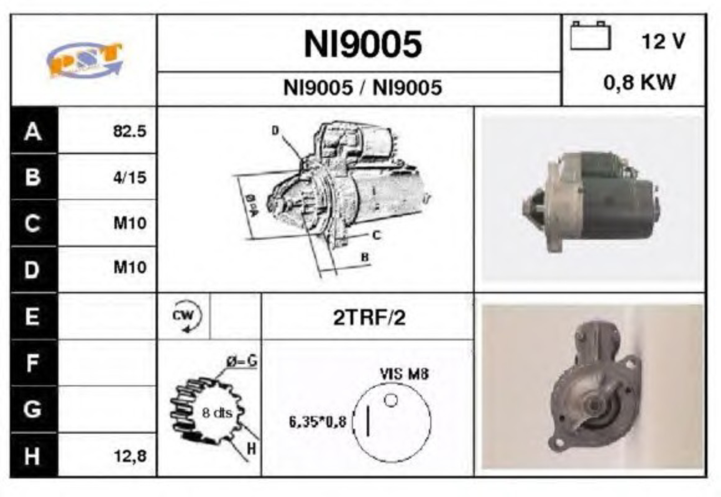 Стартер SNRA NI9005