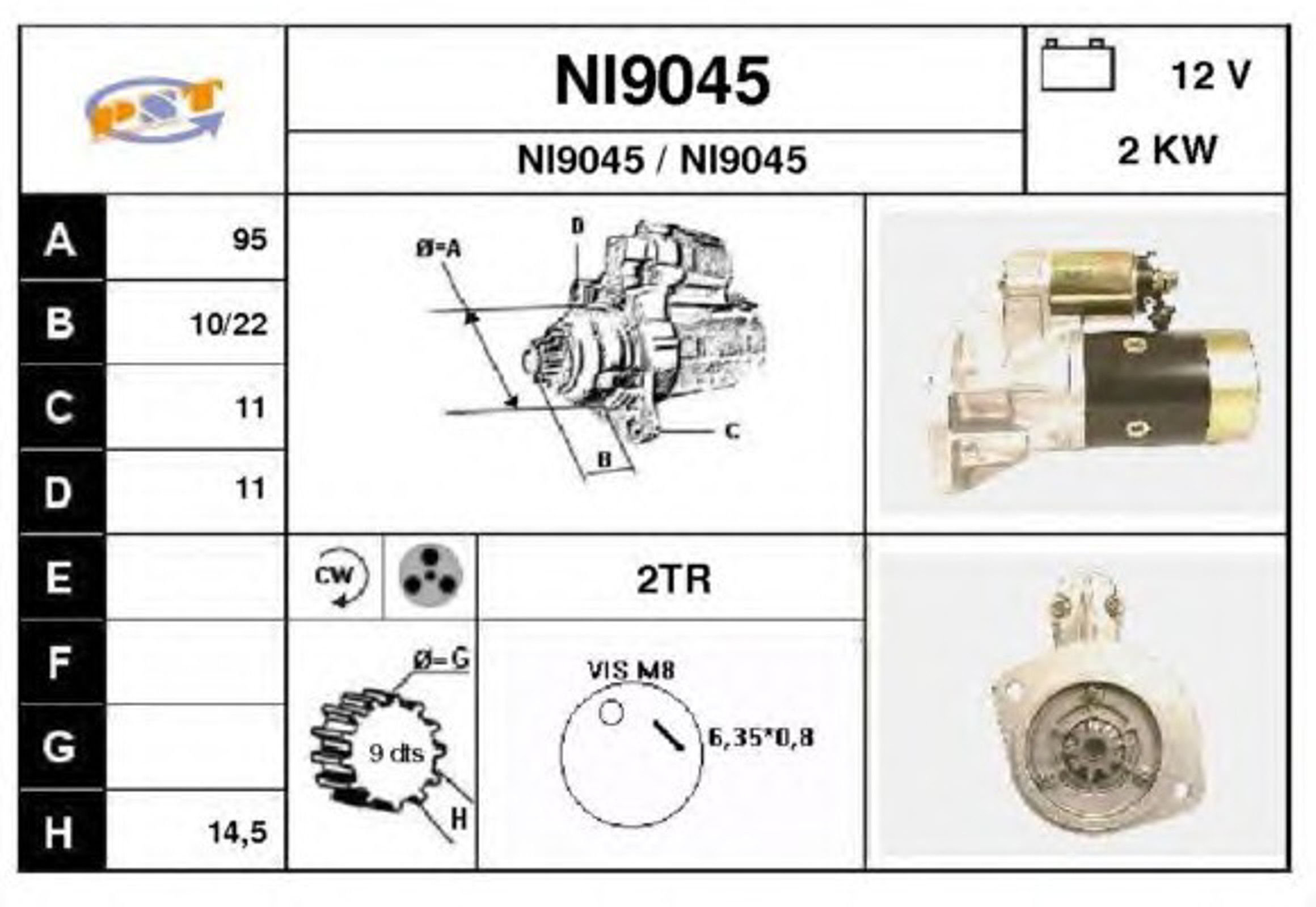 Стартер SNRA NI9045
