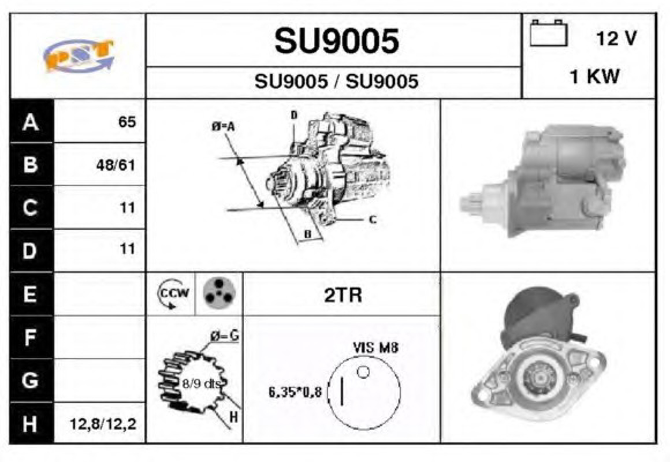 Стартер SNRA SU9005