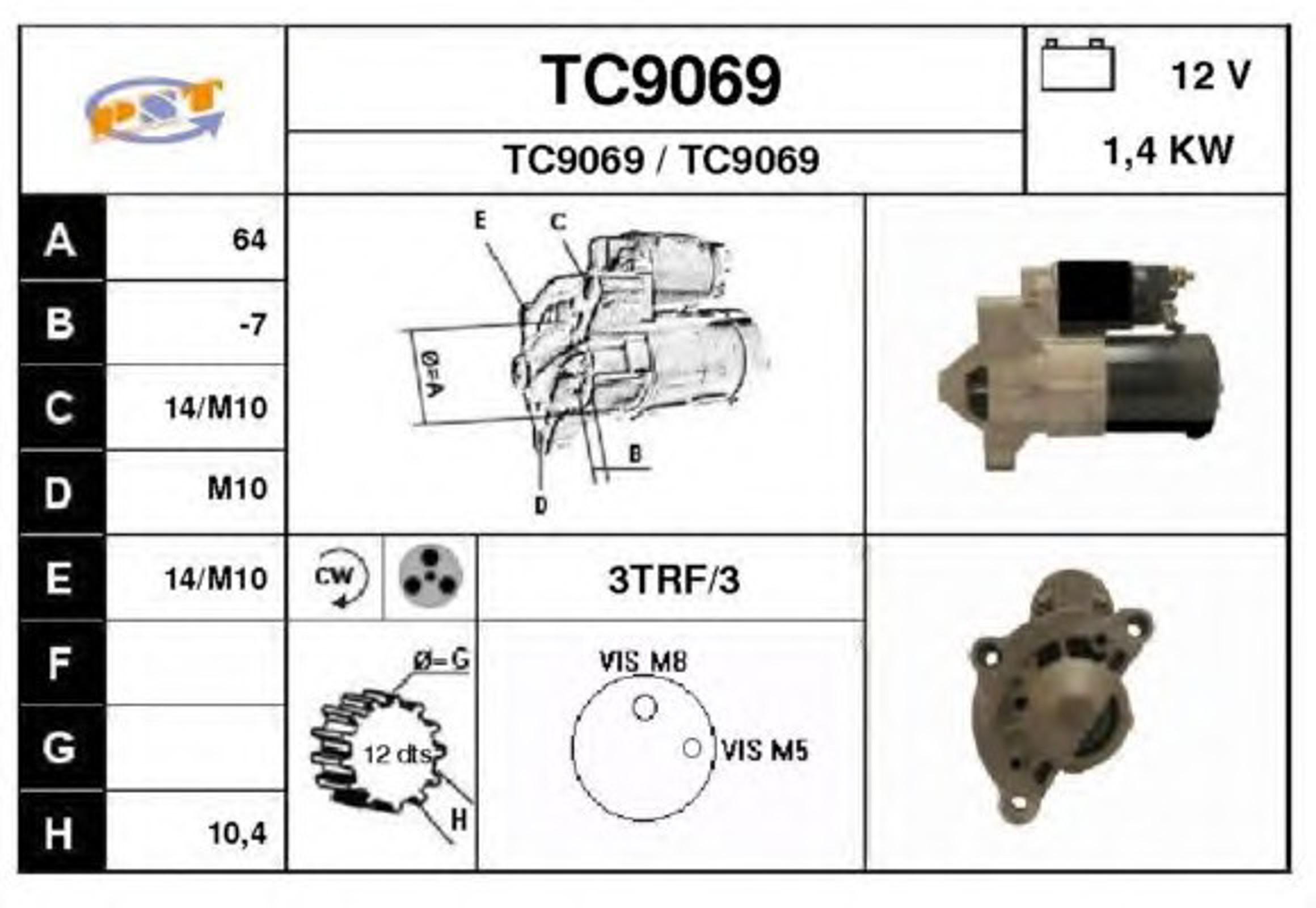 Стартер SNRA TC9069