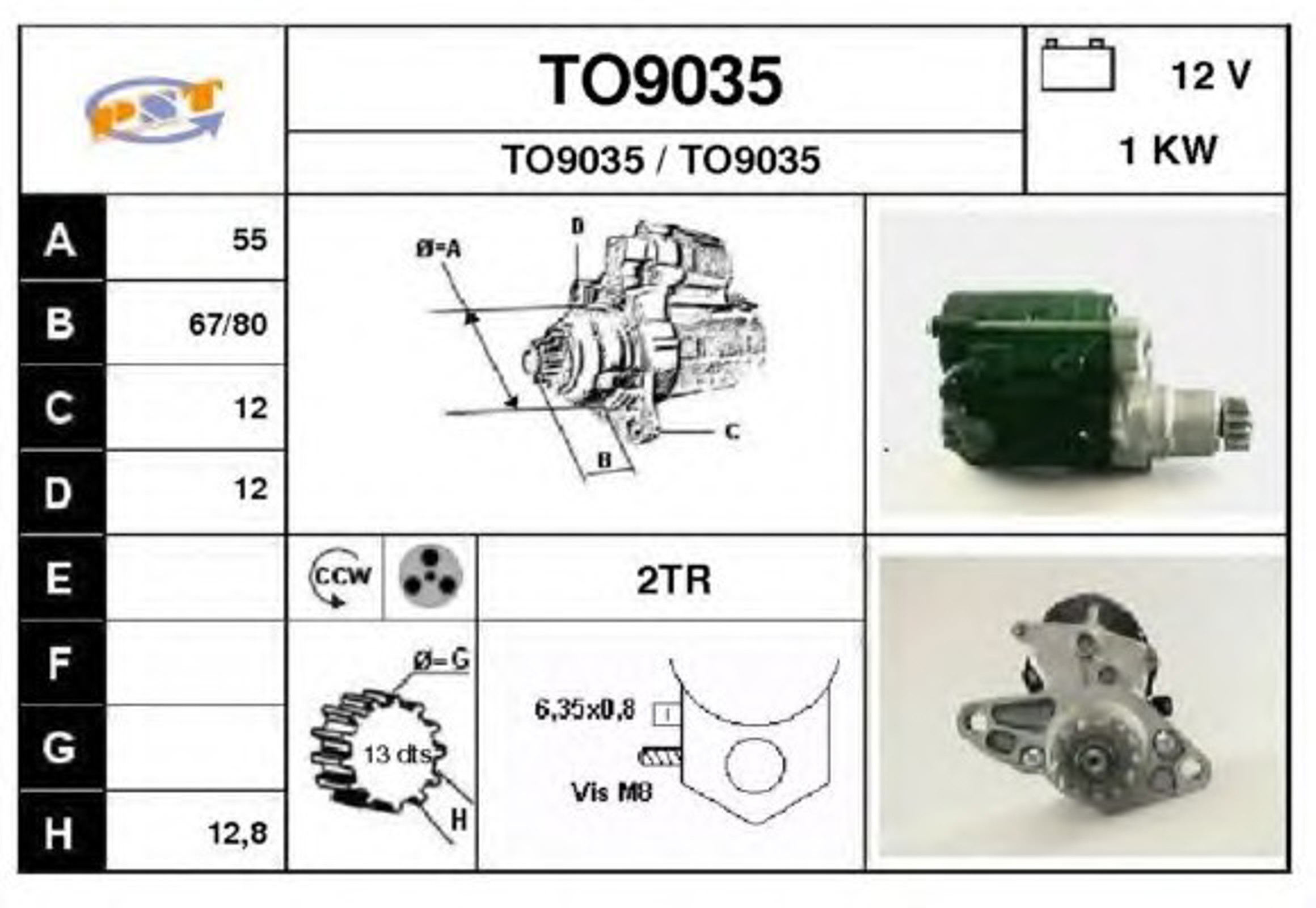 Стартер SNRA TO9035