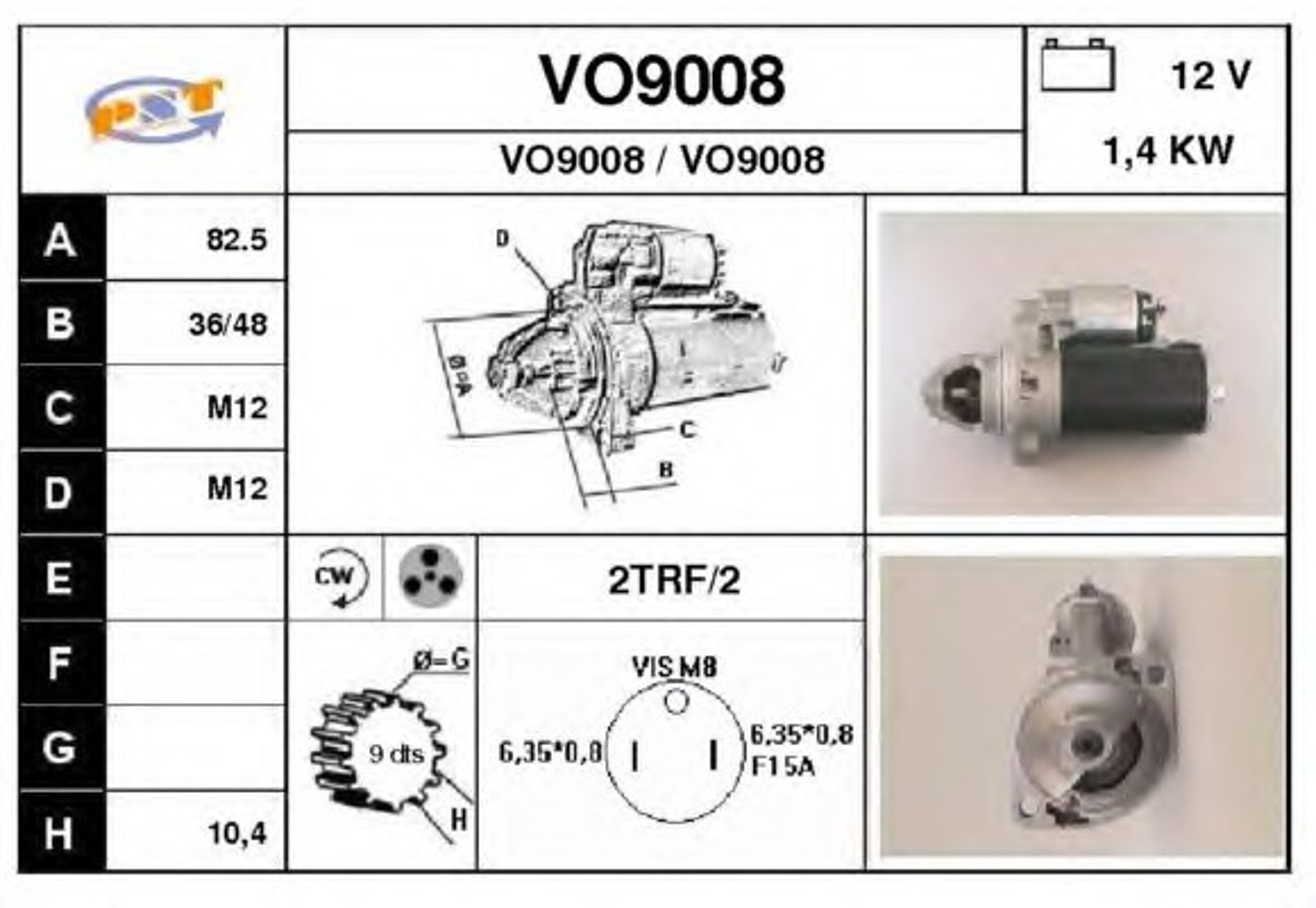 Стартер SNRA VO9008