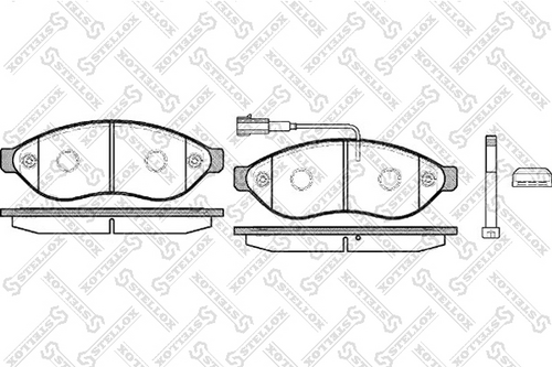 001 091-sx колодки дисковые передние STELLOX 001 091-SX