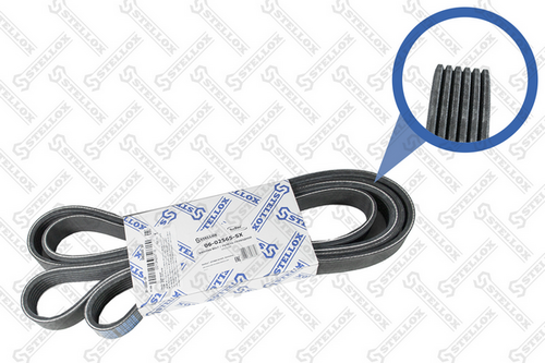 06-02565-sx ремень поликлиновой 6pk2565 STELLOX 06-02565-SX