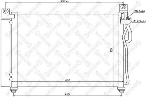 Радиатор кондиционера STELLOX 10-45114-SX