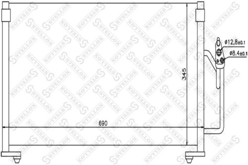 Радиатор кондиционера STELLOX 10-45229-SX