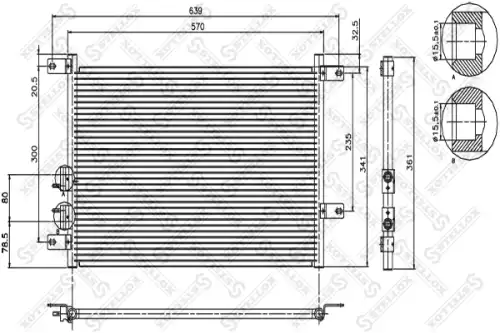 Радиатор кондиционера STELLOX 10-45390-SX