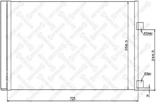Радиатор кондиционера STELLOX 10-45400-SX