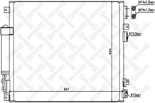 Радиатор кондиционера STELLOX 10-45414-SX