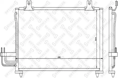 Радиатор кондиционера STELLOX 10-45626-SX