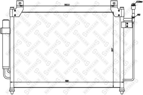 Радиатор кондиционера STELLOX 10-45664-SX