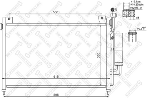 Радиатор кондиционера STELLOX 10-45730-SX