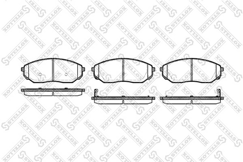 Комплект тормозных колодок дискового тормоза STELLOX 1052 002B-SX