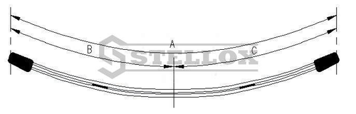Рессора пер. STELLOX 12-00070-SX