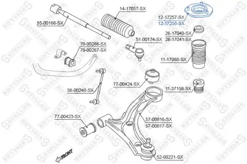 12-17258-sx опора амортизатора переднего