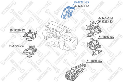 Подвеска двигателя STELLOX 25-17291-SX