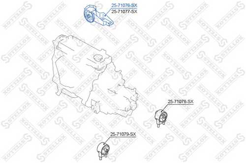 Подушка двигателя правая STELLOX 25-17460-SX