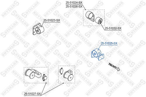 Подушка двс STELLOX 25-51025-SX
