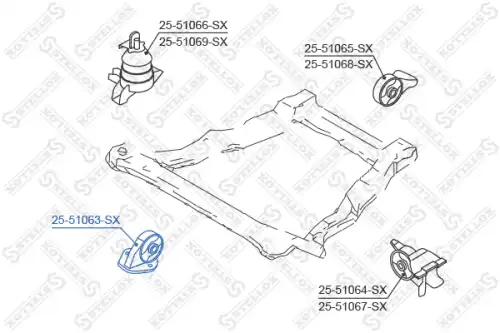 Опора (подушка) двигателя STELLOX 25-51063-SX