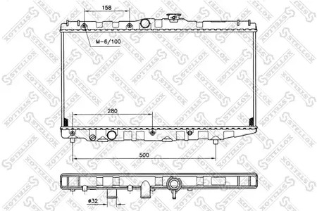 Радиатор охлаждения двигателя STELLOX 10-25110-SX